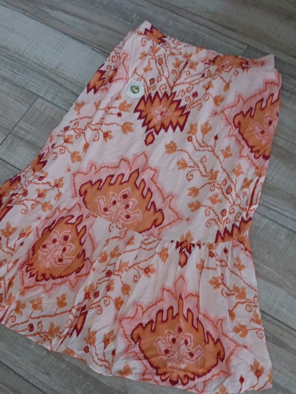SPARTINA449...CEDRENA PULL ON SKIRT..IKAT DESIGN..SIZE SMALL